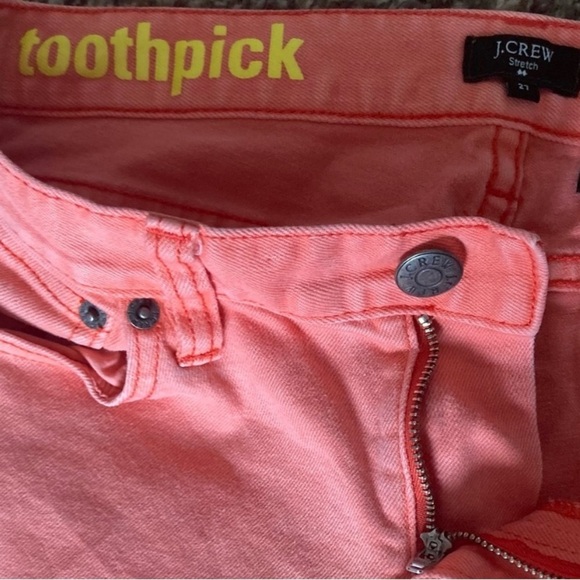 J. Crew Factory Jeans Coral Toothpick Stretch Jeans, 27 - Picture 3 of 6